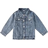 NKSDUYR Girls Denim Jacket 3-10 Years, Cute Sequin Bunny Embroidered Jean Coat, Stretch Washed Long Sleeve Spring Outerwear