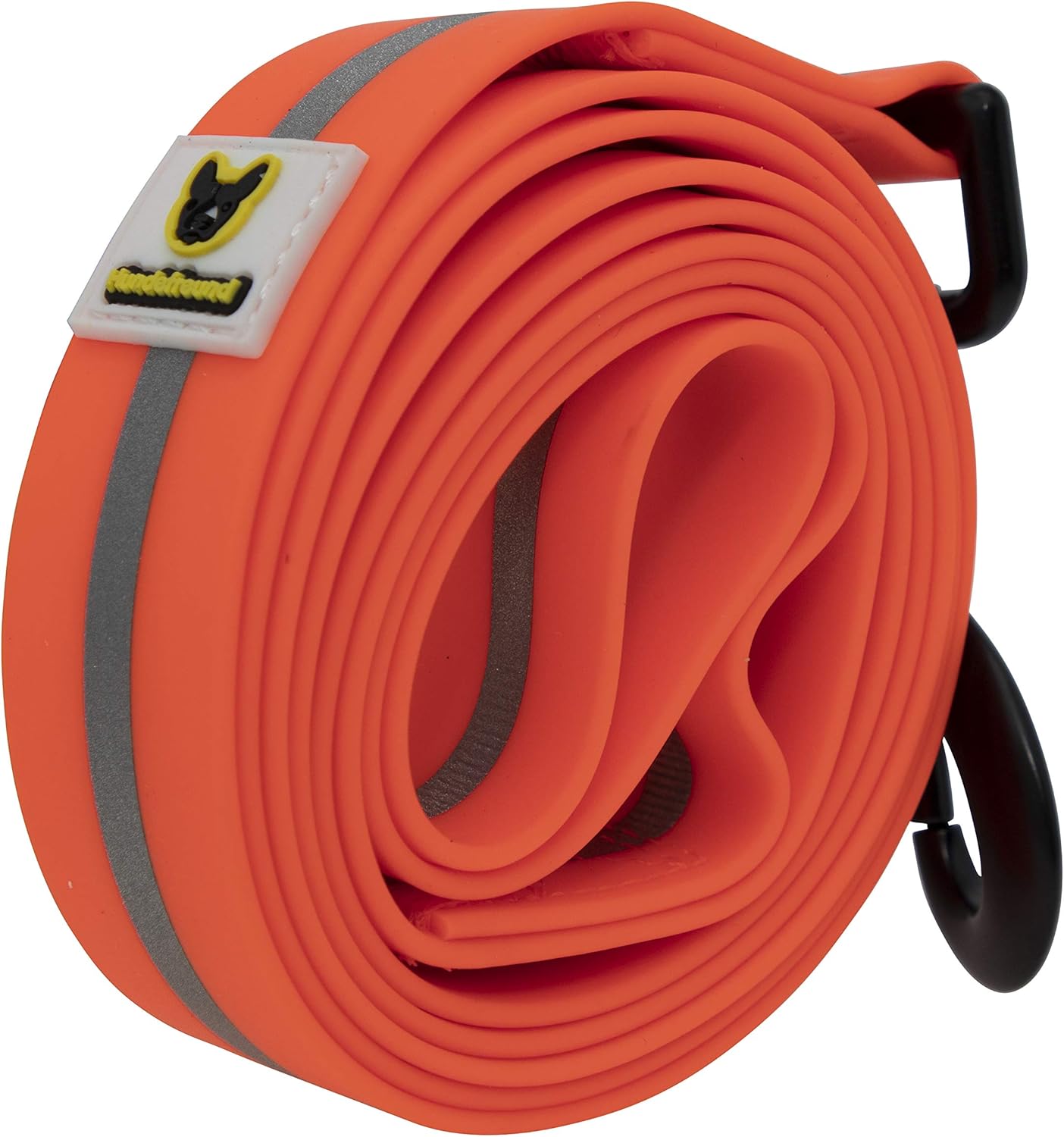 Hundefreund Soft Dog Lead 150 cm, Safe Lead for All Dogs Neon Bright (Orange)