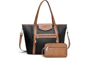 SYTRAH Laptop Bag for Women Designer Leather Laptop Backpack Purse, 16 inch Computer Tote Bags with Satchel Purse