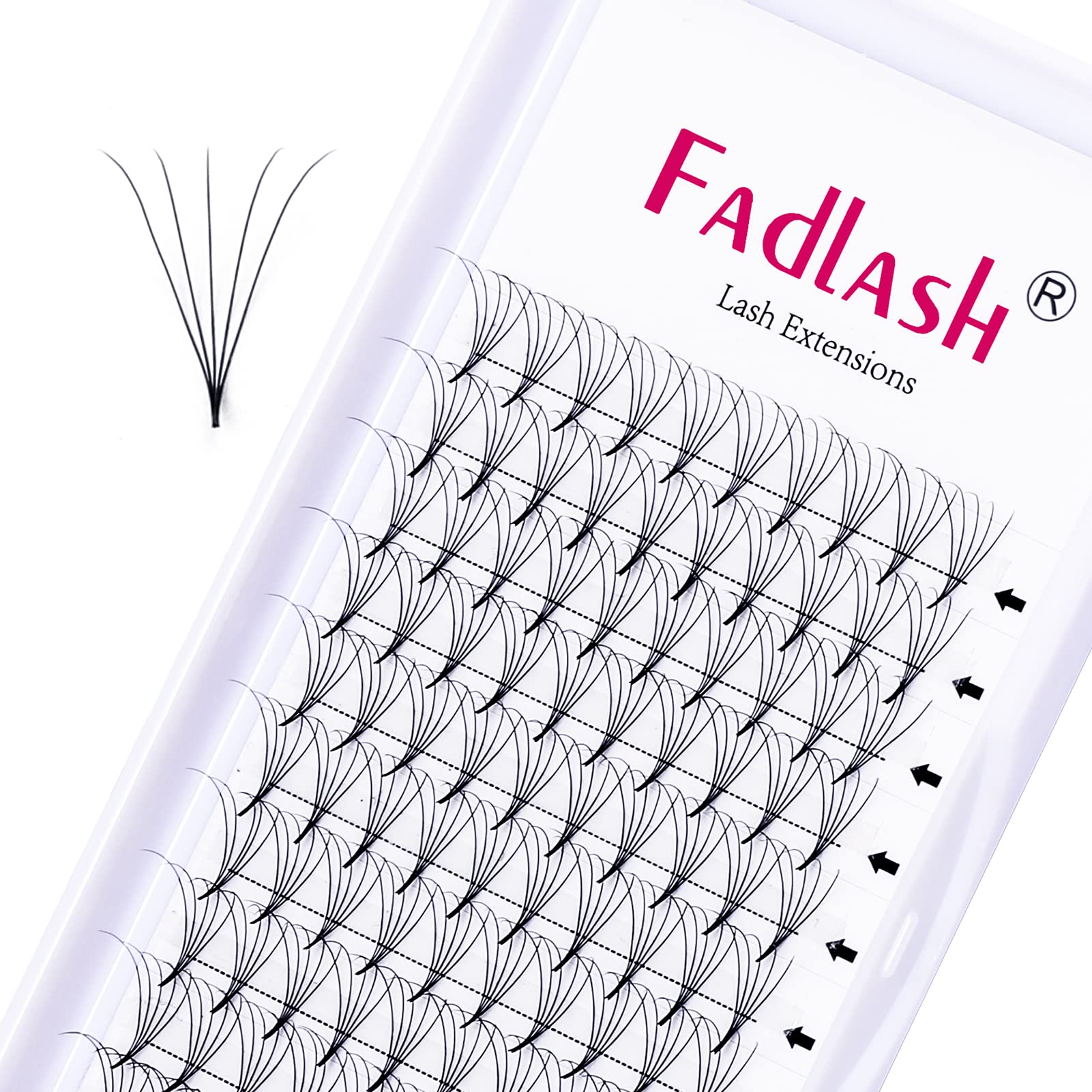 Pre Made Fans Eyelash Extensions 5D 0.07-D Curl 11mm Fadlash Premade Russian Volume Lashes Fan Pointy Base Long Lasting Pre Fanned Easy Application Lash Extension