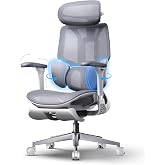 Hbada E3 Air 2026 Ergonomic Office Chair, 3-Zone Lumbar Support, Comfy Home Office Chair with Auto Recline, 4D Headrest &amp; Armrests, 140&deg; Tilt for Work &amp; Relax, Grey with Footrest