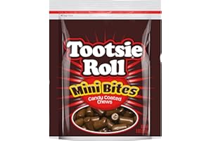 Tootsie Roll Mini Bites - Unwrapped Tootsie Rolls Covered in a Light Candy Shell - Snackable Tootsie Roll Midgees - 9 oz. Bag (Pack of 1)