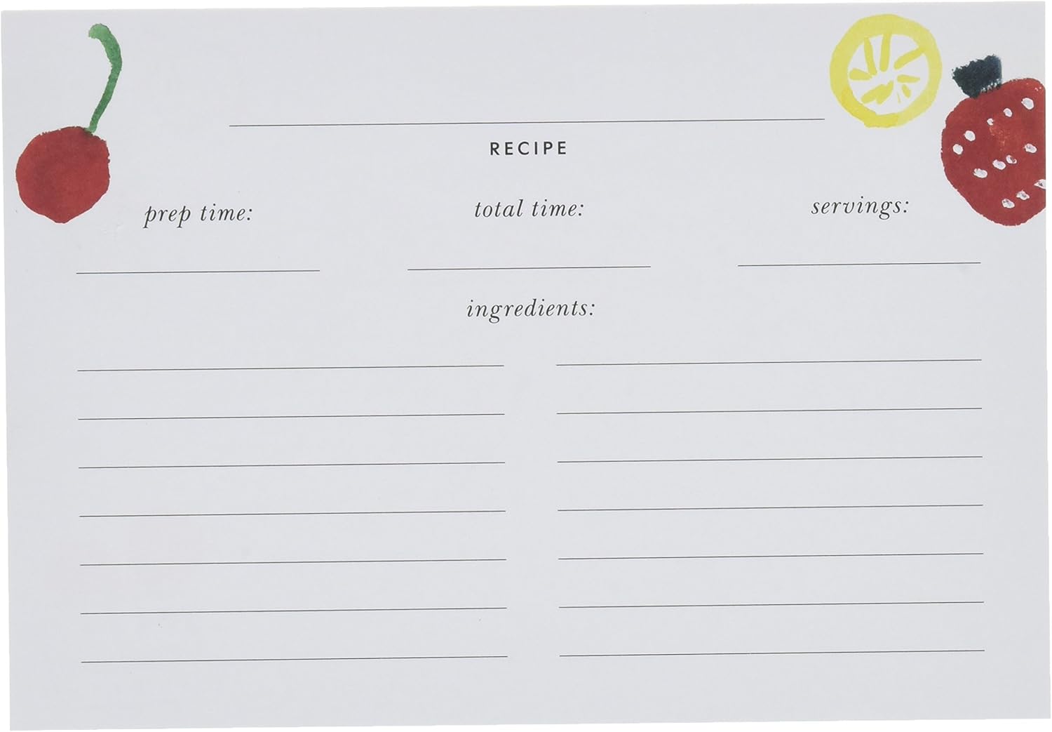 Kate Spade Recipe Cards