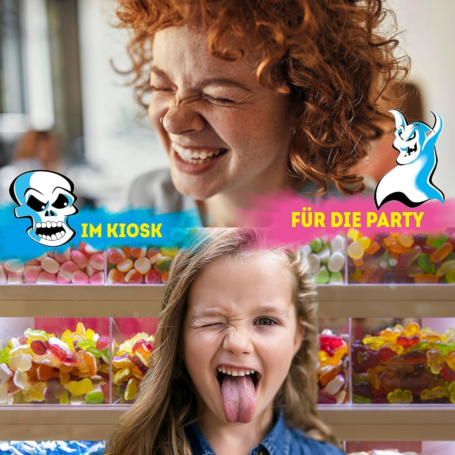 Center Shock Scary Mix, Box mit 100 Kaugummis, extra-sauer mit verschiedenen Sorten, ideal für Geburtstag, Pinata, Candy-Bar, Schultüte und Weihnachten, 400g 5