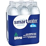 Glaceau Smartwater Vapor Distilled Water, 33.8 Ounce (Pack of 6)