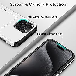 SAMONPOW Compatible with iPhone 15 Pro Case with