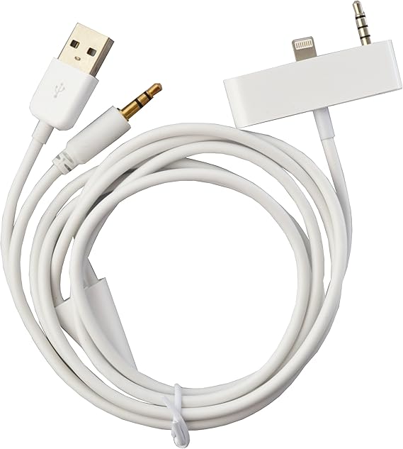 Câble en Y audio pour l'iPhone 5, 5C et 5S, Dock Connector USB AUX IN