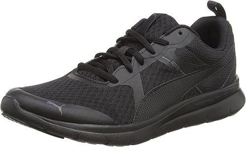 puma men's black flex essential running shoes
