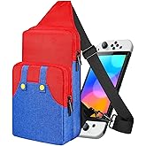 Lotadilo Travel Bag for Nintendo Switch/Lite/OLED for Boys Kids Teens Girls Cute Switch Backpack Carrying Crossbody Shoulder Gaming Sling Bag Large Capacity Portable for Nintendo Accessories Storage