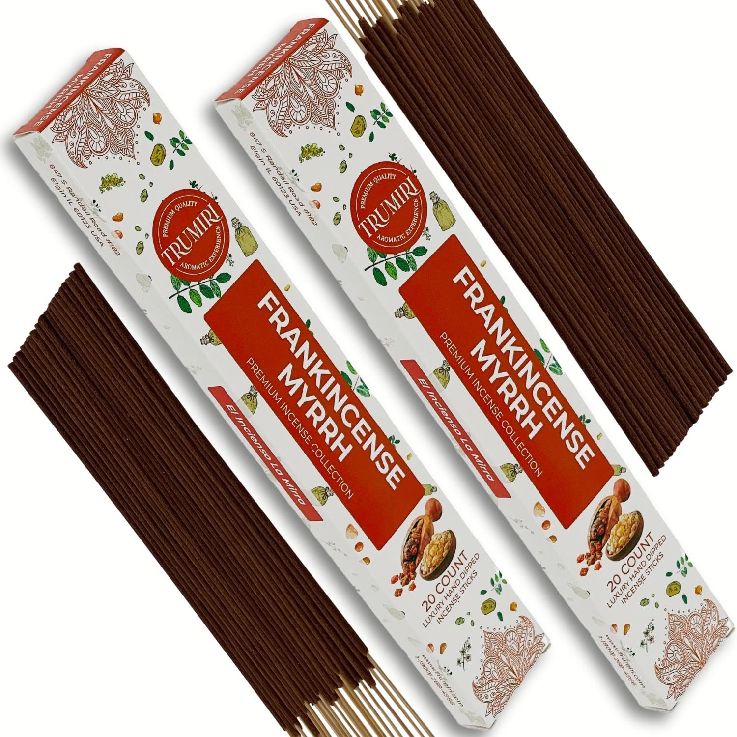 Frankincense and Myrrh Incense Sticks - Total 40