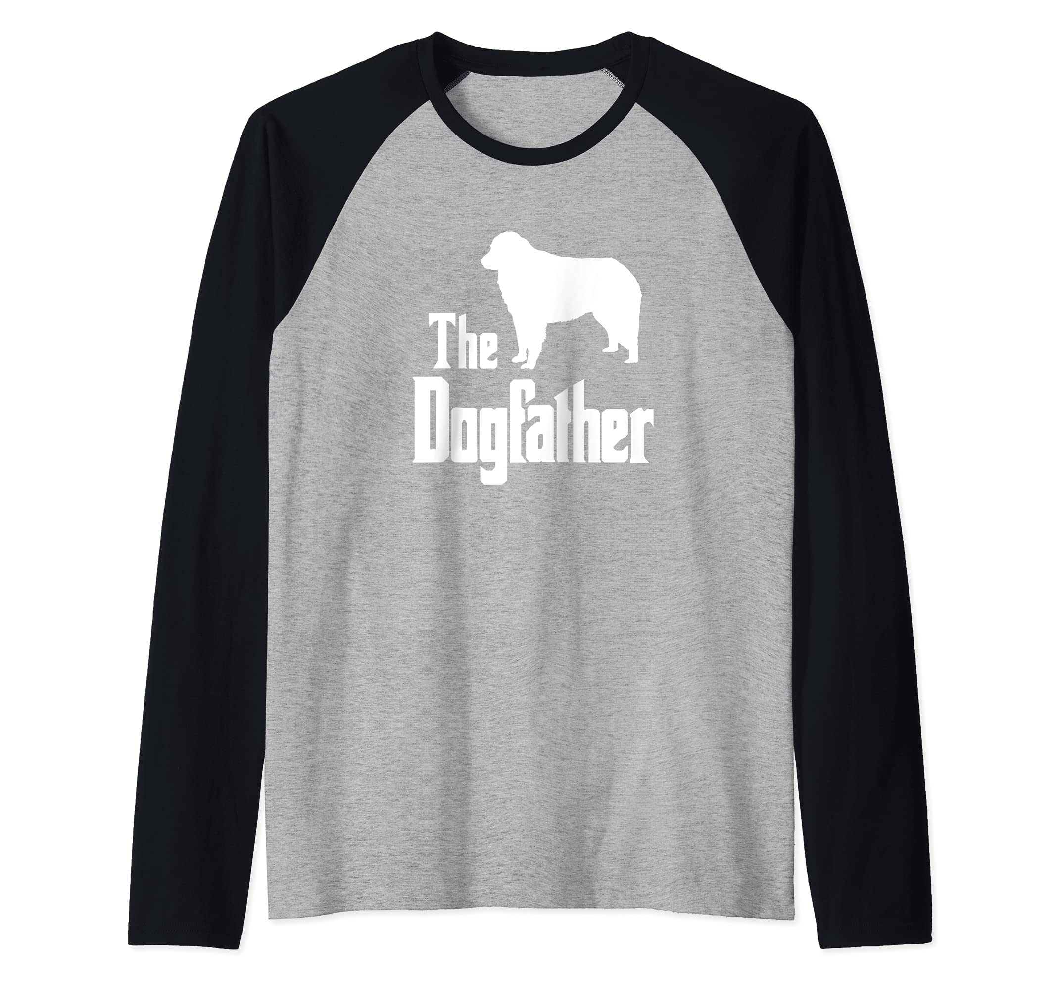 The Dogfather - funny dog gift, funny Kuvasz Raglan Baseball Tee