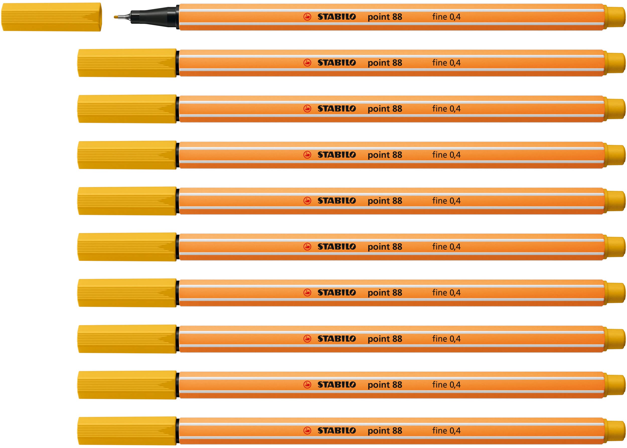 STABILO point 88 - Fineliner - Pack of 10 - Curry