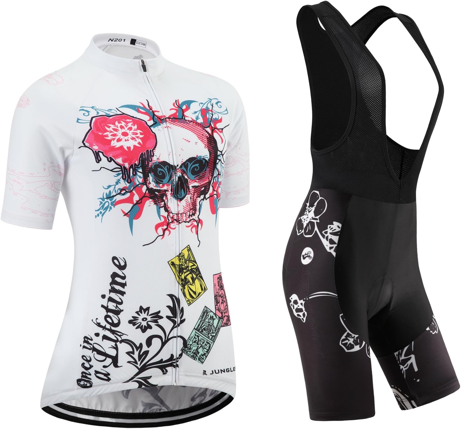 Maillot De Ciclismo Para Hombre Shenshan – Transpirable, Con Bolsillos, Color Blanco/negro/rojo, Talla L