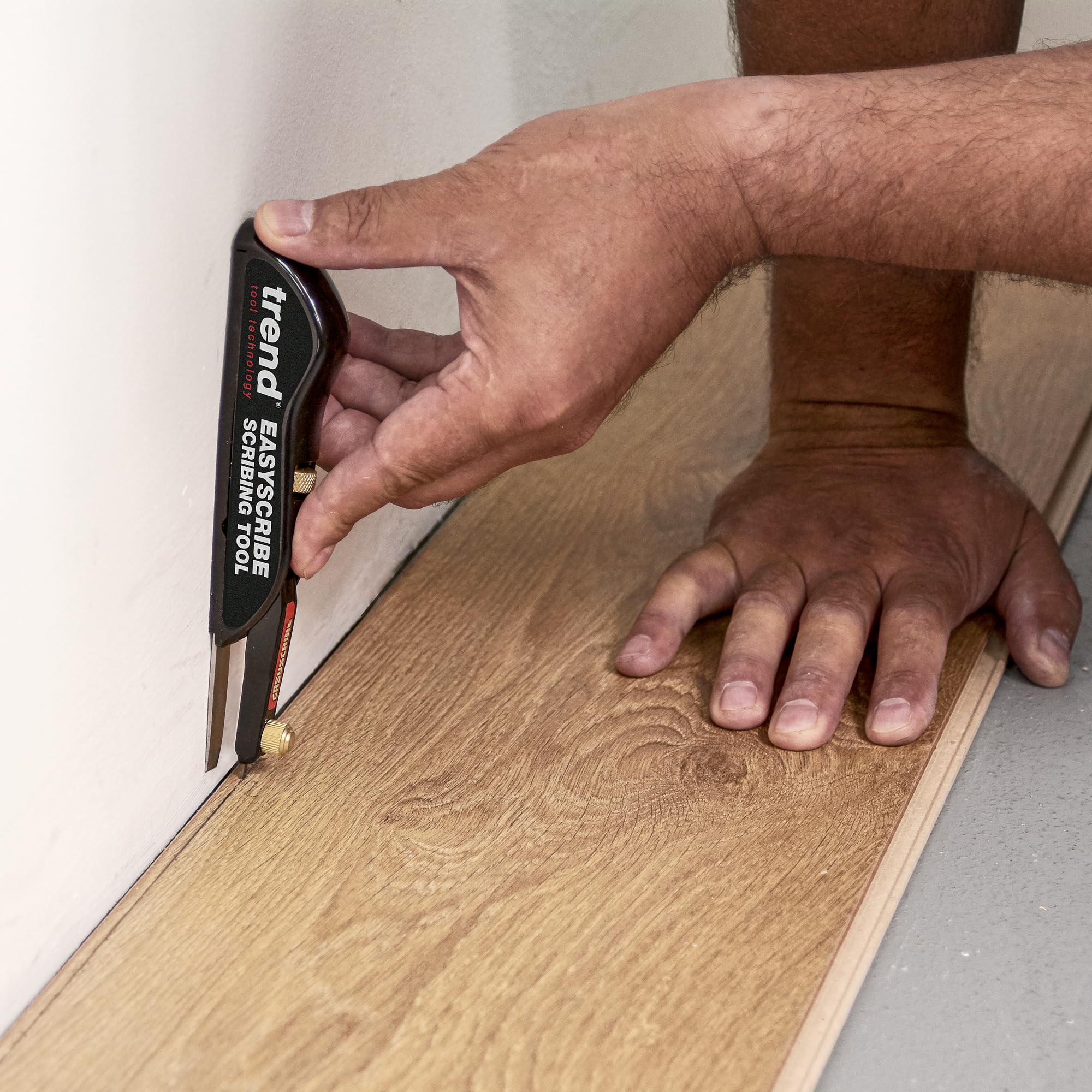 TREND EasyScribe Scribing Tool, Accurate Scribing Solution for Carpenters, Joiners, Tilers, Kitchen & Shop Fitters, E/SCRIBE, Black