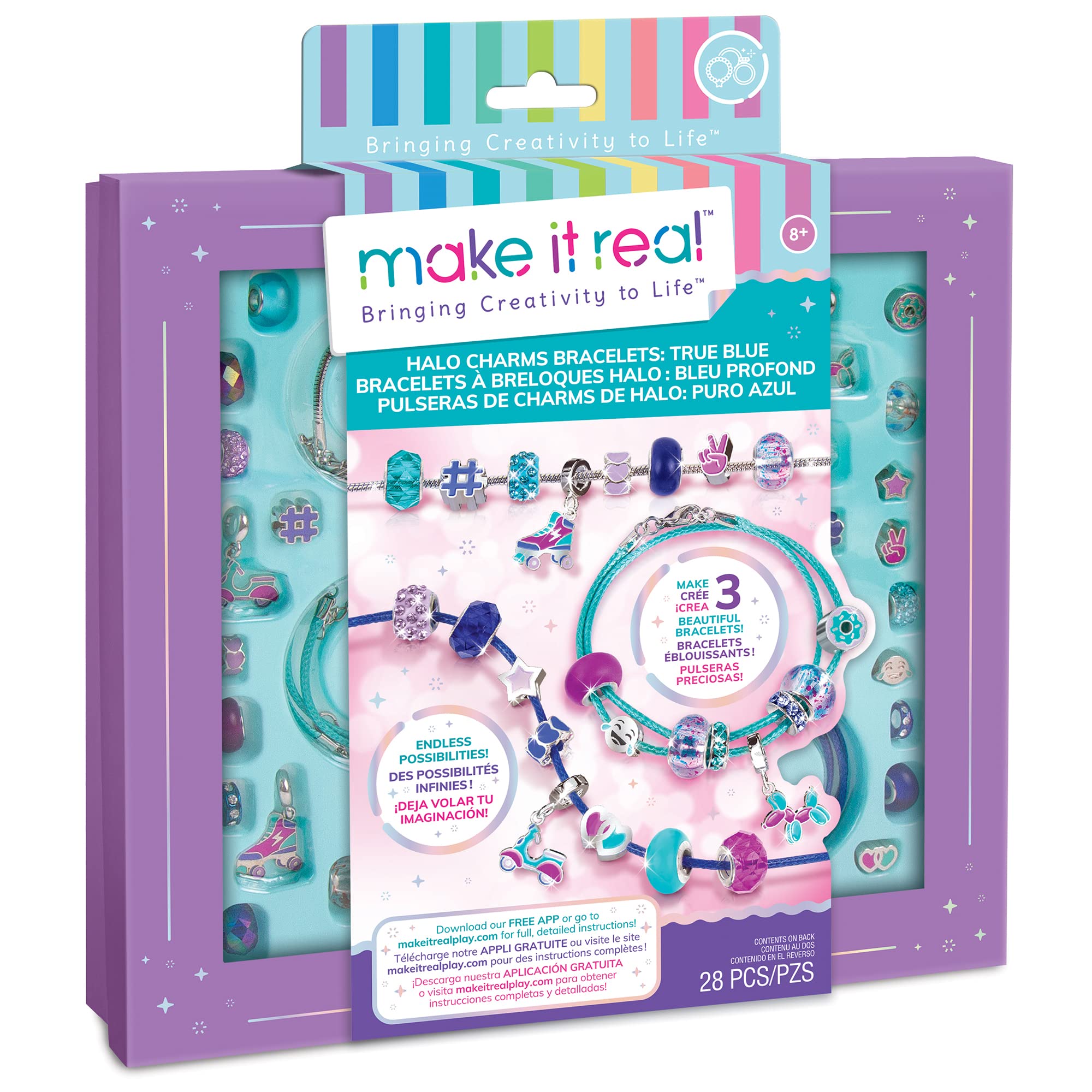 Make It Real 1721 Jewellery Making Sets for Children, Multi-Coloured