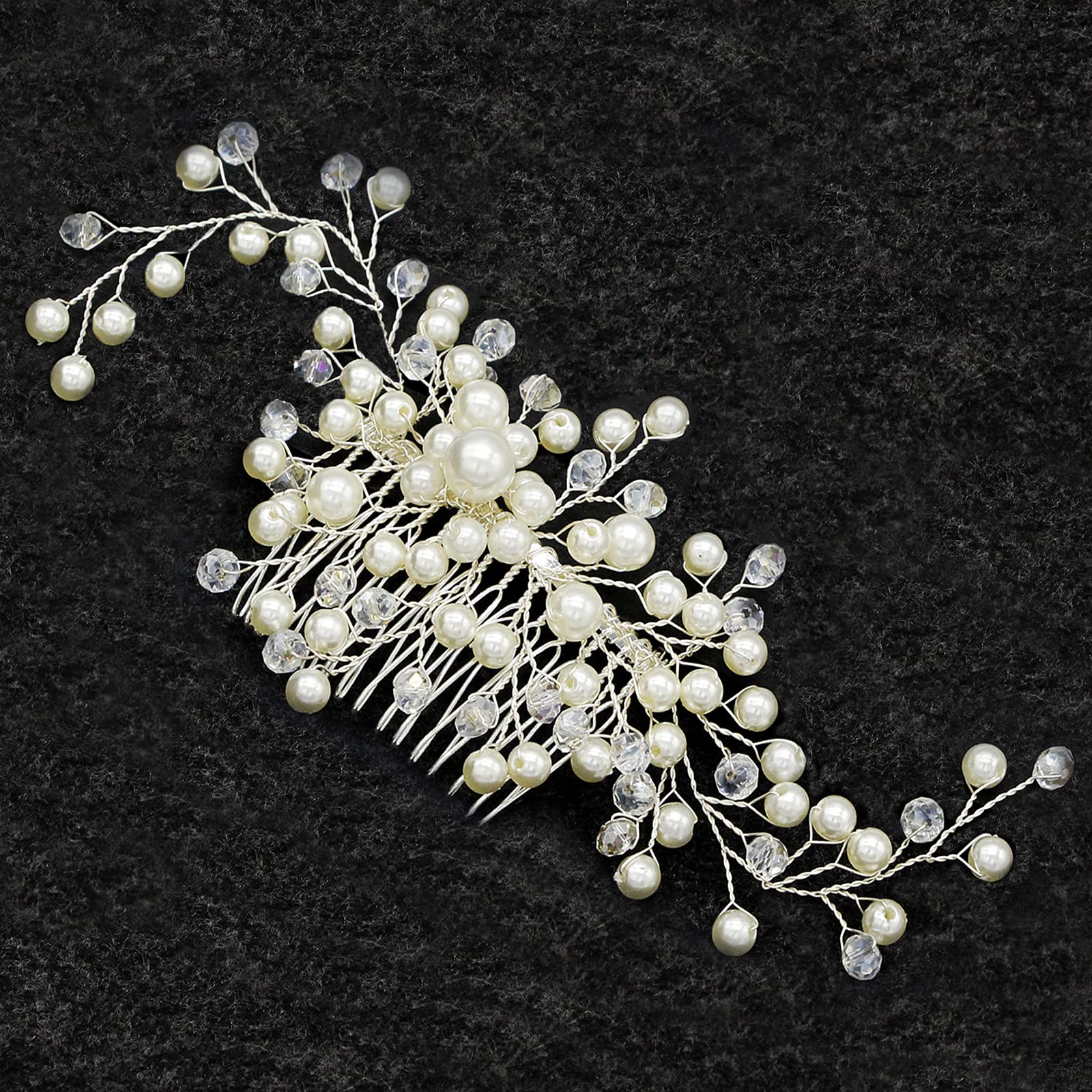 Wedding Hair Comb, Crystal Hair Vines, Flower Leaf Headdress, Hair Beads, Wedding Decoration, Bridal Headpiece, Scene Arrangement