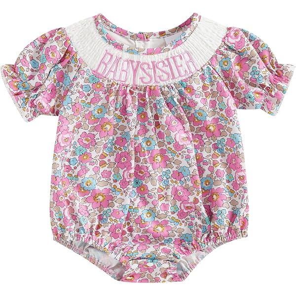 thumbnail image 2 of MYShe Baby Girl Clothes Infant Baby Girl Romper Dress Baby Dress Romper Flowers Lace Fall Winter Clothes With Headband Pink 6 9 Months 2 of 14