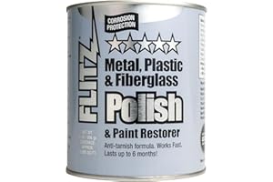 Flitz Multi-Purpose Metal Polish Paste - 2lb Can of USA-Made Chrome Polish - Works on Stainless Steel, Aluminum, Plastic, Jewelry and Cars - Non-Abrasive Cleaner & Rust Remover (1 Pack)