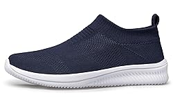 vibdiv Flat Shoes Mesh Knit Sock Sneakers Slip on