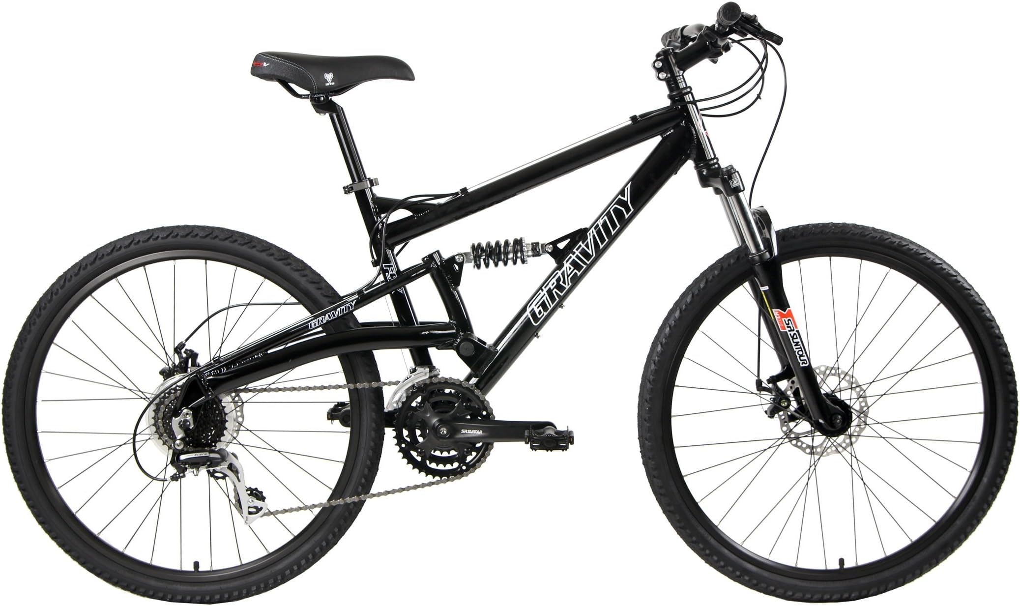 Gravity 2020 FSX 1.0 Dual Full Suspension Mountain Bike with Disc Brakes Aluminum Frame