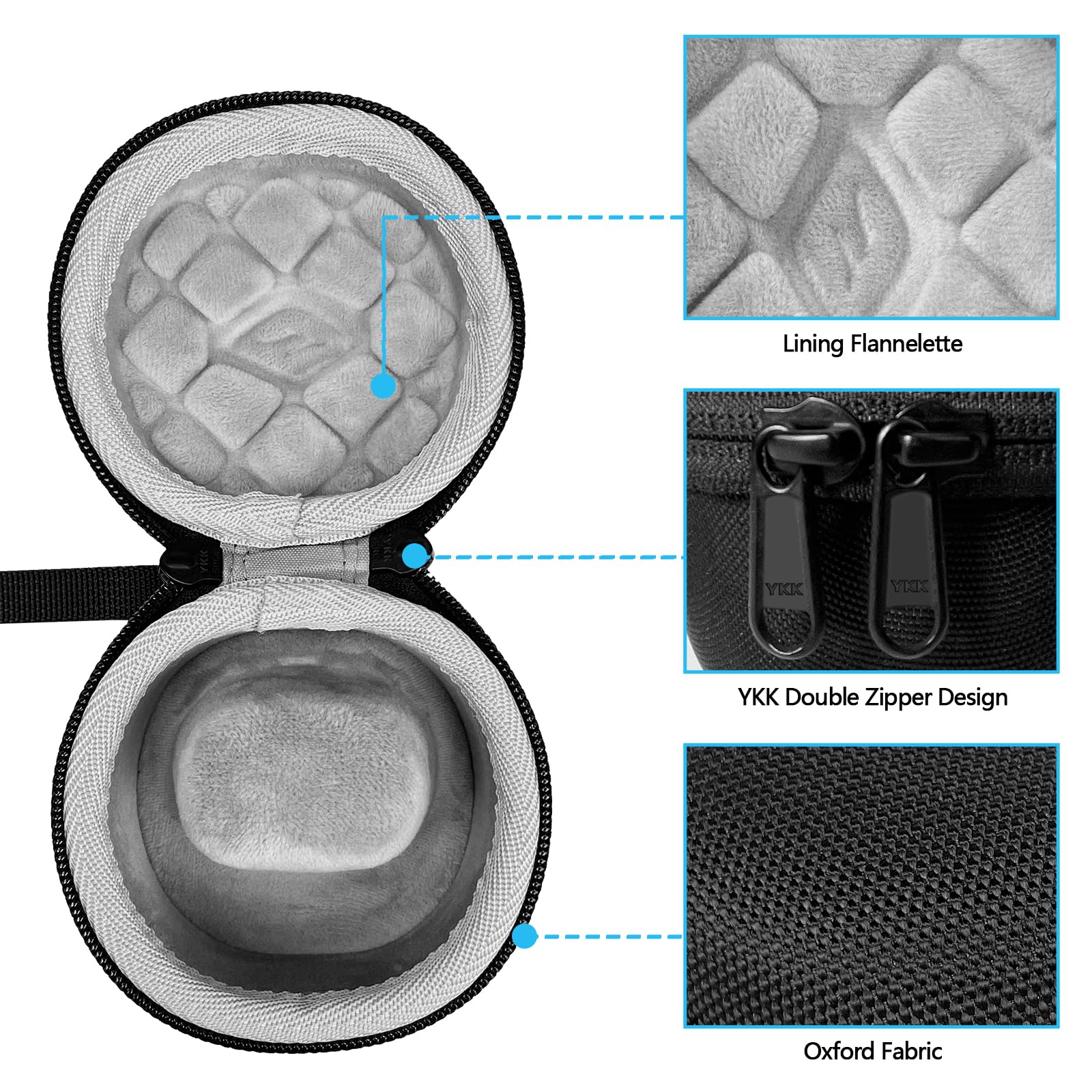 Tiswell Hard Watch Case Travel for Rolex, Single Smart Watches Case for Men and Women, Portable Storage Box for Sports, Business Trips and Travel, Hard EVA Protective Case Waterproof, Black