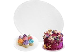 Cake Board - 12 inch, White - Reusable Round Cake Drum for Showstopping Desserts - Heavy-Duty Disposable Cardboard Cake Base with Smooth Surface - Cake Decorating Supplies - by PixiPy