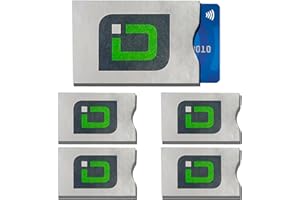 ID Stronghold - RFID Blocking Sleeves - Passport and Credit Card Protector Sleeves - Identity Theft Protection (Logo 5 Pack Tyvek)