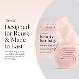 Kitsch Bottle Free Beauty Soap & Shampoo Bar Holder Blush Mesh Bag view 8