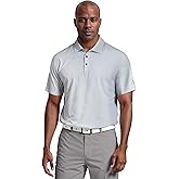PGA Tour Mens Short Sleeve Golf Polo with Geo Print and Moisture Wicking Fabric