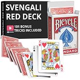 Ted's Sterling Magic Red Bicycle Back Unspecified Force Card Svengali Deck | Includes instructions for 100+ tricks. Precision-cut Rider Back stock. 26 force cards. 26 indifferent cards. Video Learning.