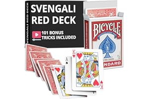 Ted's Sterling Magic Precision Red Rider Back Bicycle Svengali Deck with Instructions for 100+ Tricks (Unspecified)