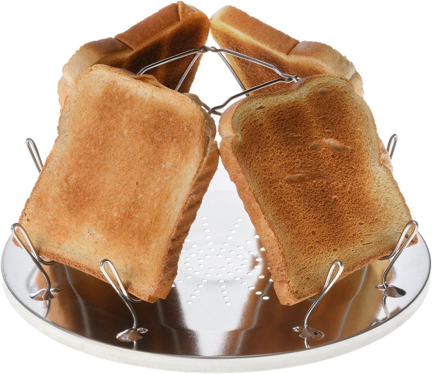 JUSTCAMP Golden Folding Camping Toaster - 1 Piece
