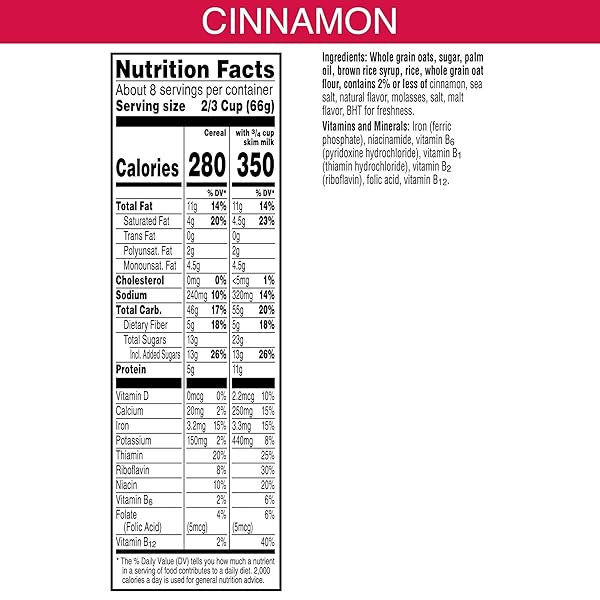 KELLOGG’S EXTRA GRANOLA CEREAL, FIBER CEREAL, FAMILY BREAKFAST, CINNAMON, 20.6OZ BOX (1 BOX)