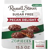 Russell Stover Sugar Free Pecan Delight Chocolate Candy, 15.5 oz. bag | Sugar free Christmas chocolate, candy bowls, Family size, chocolate bulk candy bag, Christmas gift, easy gifting