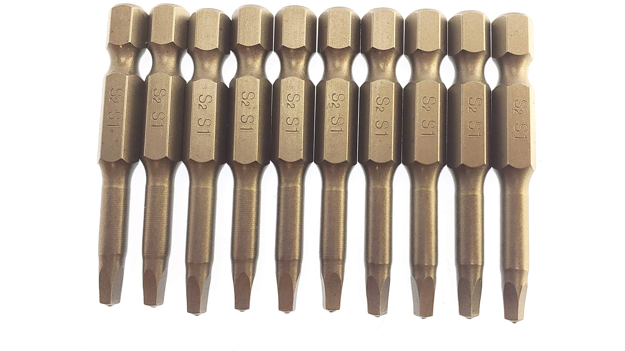 Silverhill ToolsABS10SQ1PB Square Head SQ1 Screwdriver Drill Power Bit 10 Pack