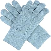 Be Your Own Style BYOS Women’s Winter Classic Cable Warm Plush Fleece Lined Knit Gloves
