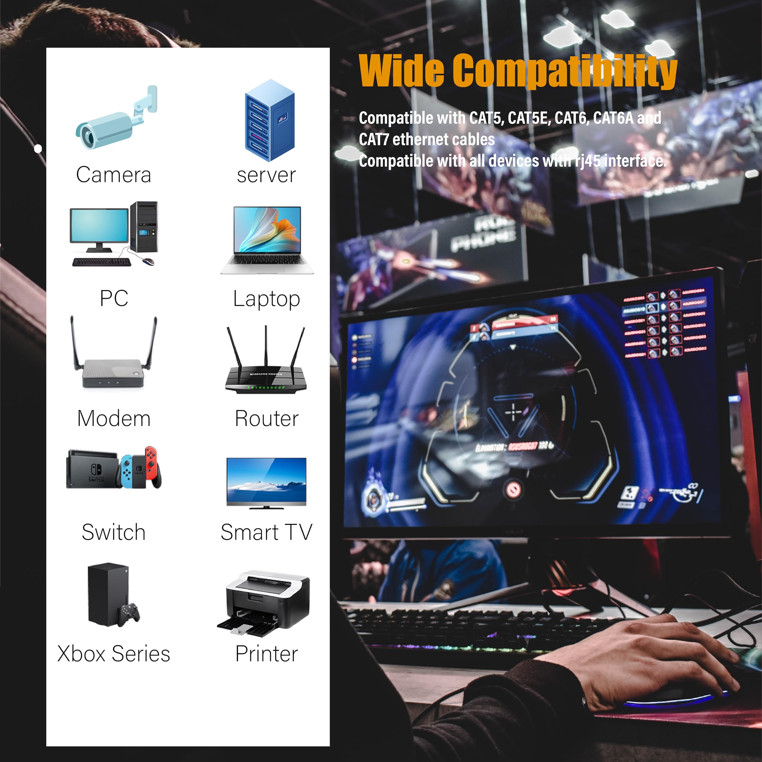 MUKSIRON Cat 8 Ethernet Cable