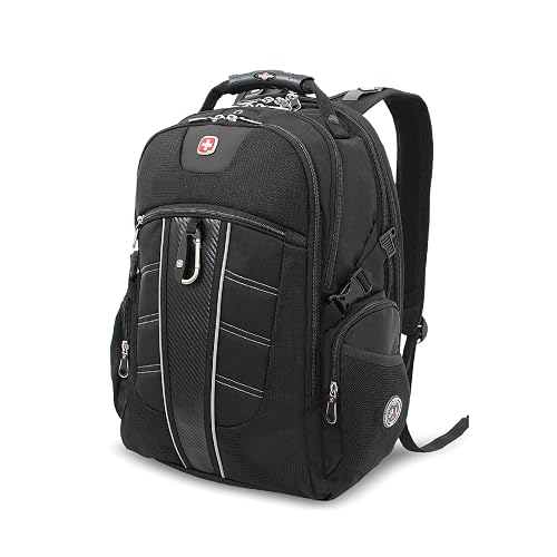 amazon swiss army laptop backpack SwissGear Travel Tech Elite Fits Laptops up to 16 ScanSmart TSA-Friendly Backpack with USB Port, Shoe Compartment & Organizer Pockets Black : Electronics It includes a triple protect padded compartment that holds up to 16 laptop on all sides using three Swiss Army Backpack Swissgear Laptop