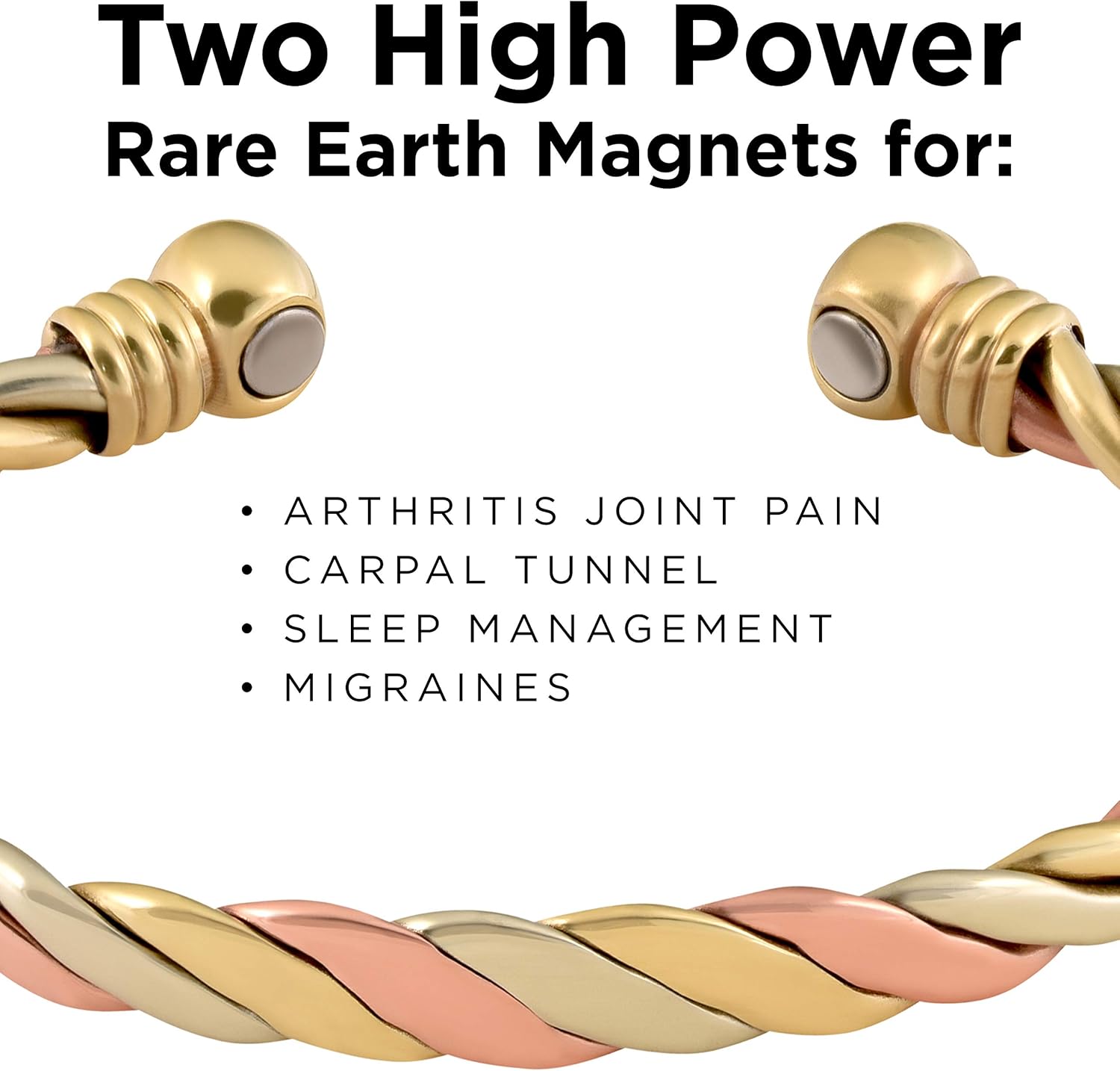 MAGNETJEWELRYSTORE Magnetic Therapy Copper Bracelet High Power Triple Cuff: Health & Personal Care