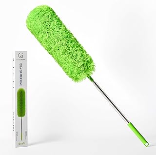 GÜTEWERK Teleskop Staubwedel waschbar - 252 cm lang ausziehbar dustr Staubwischer Teleskopstiel Mikrofaser Staub Wischer extendable duster Staubbesen Teleskopgriff Staubbürste Teleskopstange Wischer