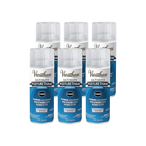Varathane Water-Based Ultimate Polyurethane, 11.25 oz, Satin, 6 Pack