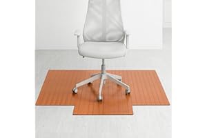 Anji Mountain Office Chairmat Thickest & Sturdy Bamboo Chairmats Highly Premium Quality Anti-Slip Heavy Duty For Multi-Purpose Hardwood Floor Office & Home Floor Protector Office Chair mat-5mm Thick