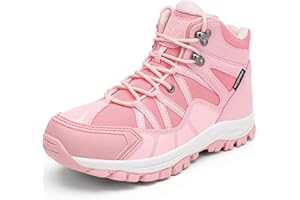 R CORD Kids Hiking Boots Waterproof Outdoor Ankle Boots Anti-Slip Walking Shoes Hiking Shoes for Camping