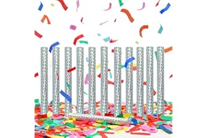 HAVAGDTM 12 Pack Colorful Confetti Wands Handheld Confetti Flick Flutter Sticks for Wedding Birthday Graduation Baby Shower Anniversary Christmas New Year's Party Celebrations Supplies