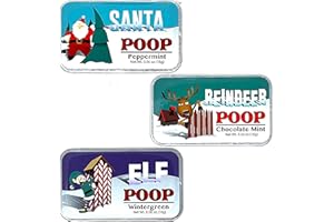 ALL DAY GIFTS Christmas Poop Mints - Christmas Novelty Candy Mint Tins Gag Gifts (Set Of 3) Funny Christmas Stocking Stuffers