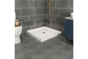 Goodyo 36" x 36" Shower Base Single Threshold Center Drain Shower Pan in White