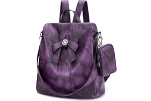 ZOCAI Backpack Purse for Women Fashion Backpack Purses PU Leather Daypacks Anti-Theft Shoulder Bag Satchel Purse
