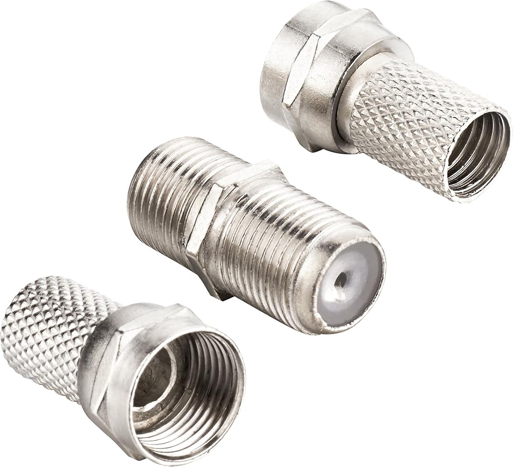 Ross SATCK3-RO F Type Connector Kit Chrome Easy Connect 2 Plugs Coupler