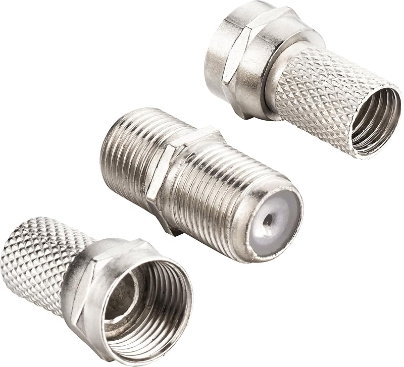 Ross SATCK3-RO F Type Connector Kit Chrome Easy Connect 2 Plugs Coupler