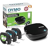 DYMO LetraTag 200B Bluetooth Compact Label Maker Value Pack, Wireless Connection to iOS and Android, Includes 3 Assorted Labe